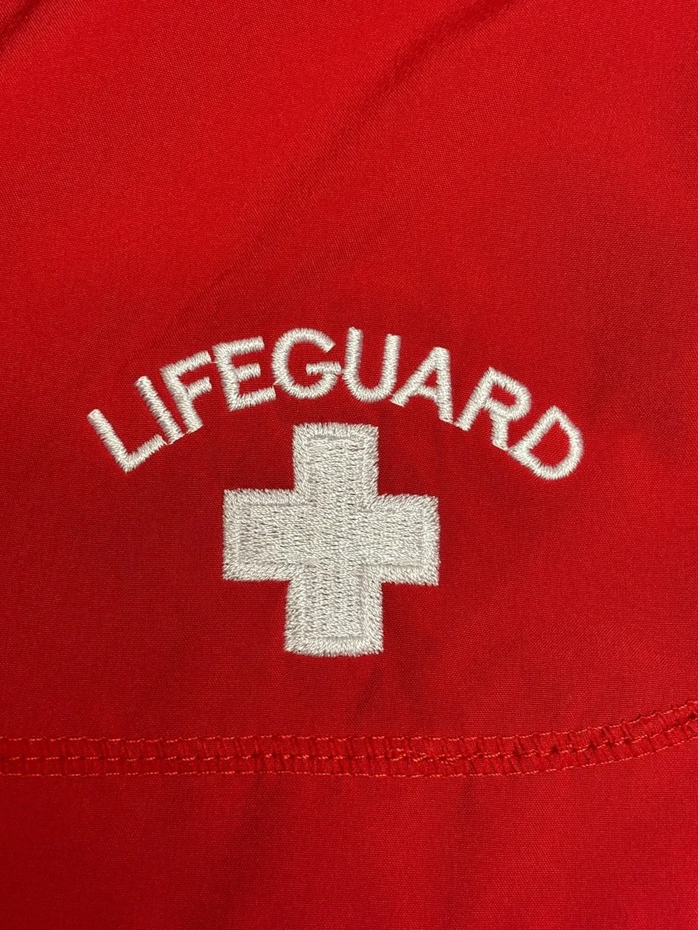 Watermen | Lifeguard Red Stretch Swim Shorts | Size Large
